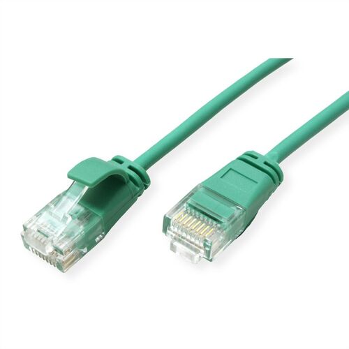 LATIGUILLO RJ45 1 M CAT.6A UTP DATA CENTER LSOH SLIM COBRE VERDE ROLINE