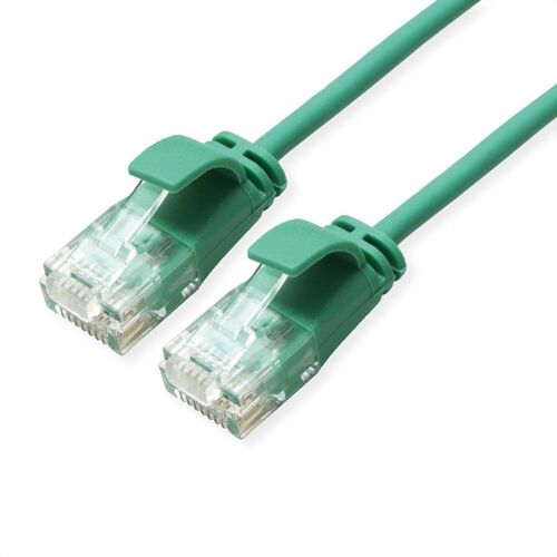 LATIGUILLO RJ45 2 M CAT.6A UTP DATA CENTER LSOH SLIM COBRE VERDE ROLINE