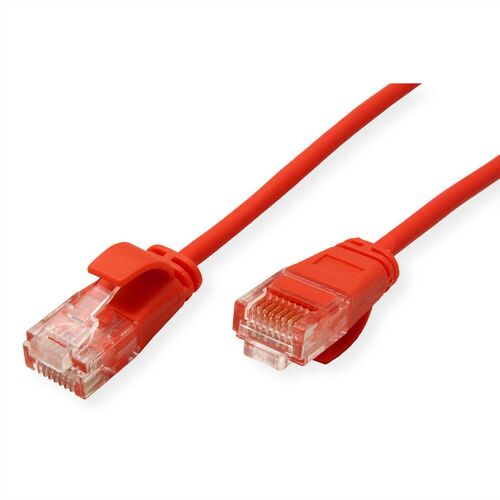 LATIGUILLO RJ45 0,50 M CAT.6A UTP DATA CENTER LSOH SLIM COBRE ROJO ROLINE