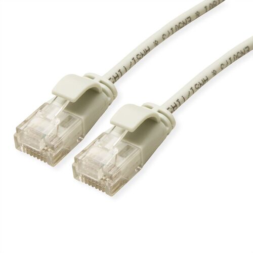 LATIGUILLO RJ45 3 M CAT.6A UTP DATA CENTER LSOH SLIM COBRE GRIS ROLINE