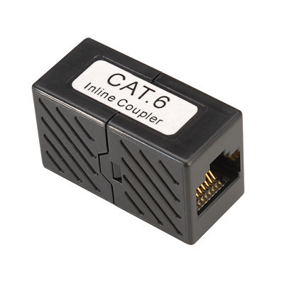 Empalmador modular  RJ-45, Cat.6 (Clase E), UTP negro ROLINE