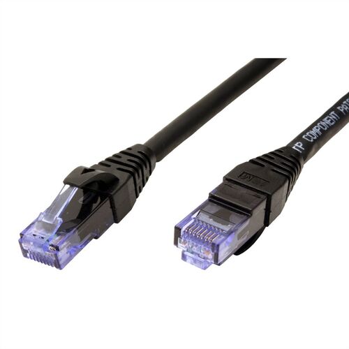 Cable RJ45 UTP Cat.6A, nivel de componente, LSOH, negro, 15 m