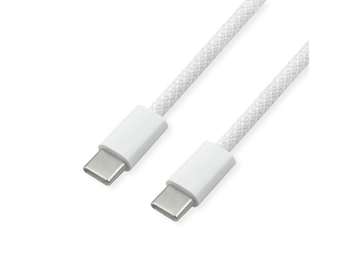 Cable USB 2.0, Tipo C-C, M/M, 60W, blanco, 1 m VALUE