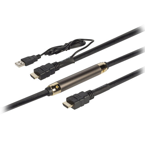 CABLE HDMI 40 M. HDMI M/HDMI M ALTA VELOCIDAD CON ETHERNET Y AMPLIFICADOR NEGRO 4K