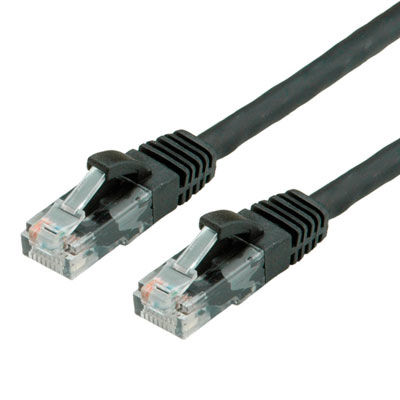 LATIGUILLO RJ45 2 M. CAT.6 UTP AWG 24 CCA LIBRE DE HALOGENO NEGRO VALUE