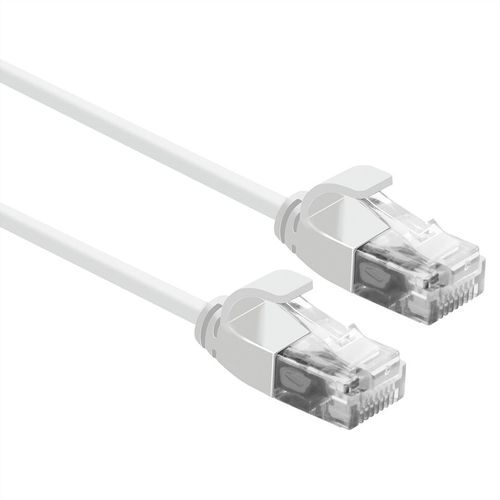 LATIGUILLO RJ45 3 M. CAT.6A UTP DATA CENTER SLIM  LSOH AWG 32 COBRE BLANCO ROLINE